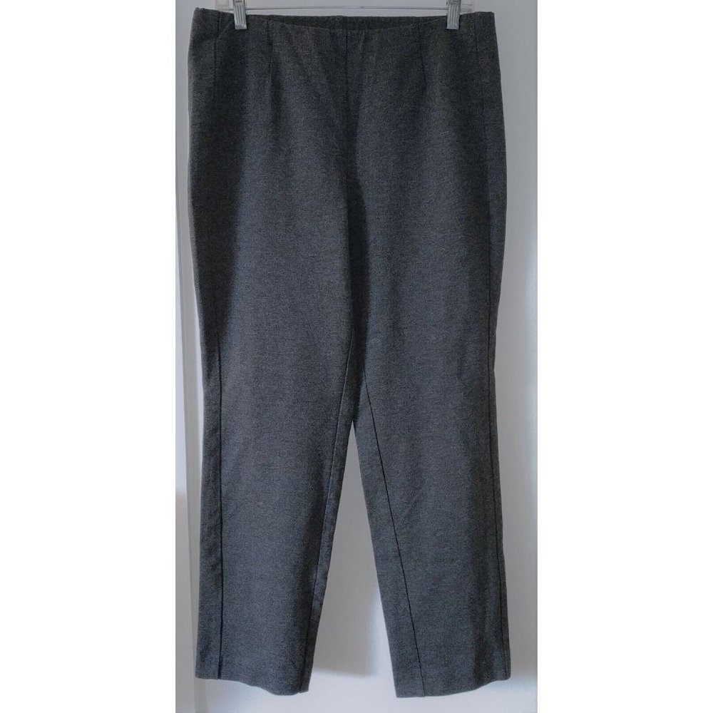 J.JILL Medium Charcoal Viscose/Spandex Knit Ponte Elastic Waist Slim Leggings